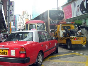 hitting a wee bit of traffic on the way back to the village