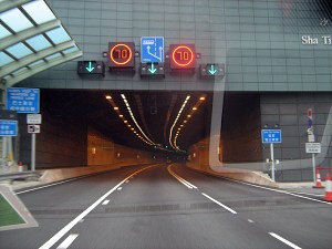 on the way to the aiport....this new tunnel has only been open for a couple of months and still looks shiny