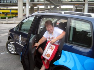 arriving at the airport for one of the many pickups