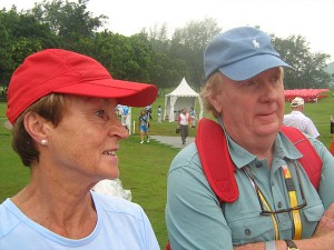 Eventing's High Performance Chair Grit High with Jump's chef d'equipe Torchy Millar