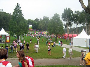 check out the huge jumbotron in the background