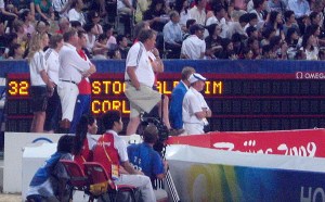 Team Great Britain watches Tim Stockdale's round