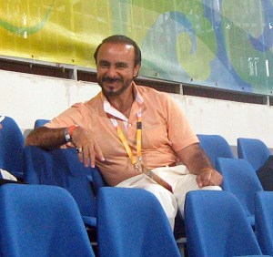 Prince of Saudi Arabia checking out the Showjumping action. Saudia Arabia had a full team competing.