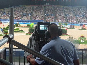 capturing all the action for television viewers around the world