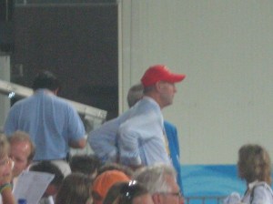 Ian Millar was also scoping out the competition, watching some rounds to see how the course was riding. Ian and In Style put in another great performance and only had 1 rail (the massively wide oxer)