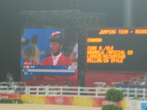 Mac Cone and Ole were the first Canadians on course and had an unfortunate 12 faults.