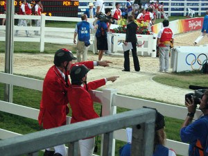 Jump-off time! Ian and Jill review the new shortened course.