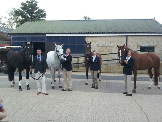 Dressage Team at Hartpury just before the jog